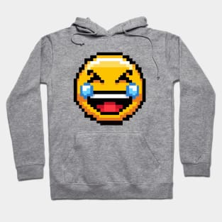 Crying Laughing Emoji Pixel Hoodie